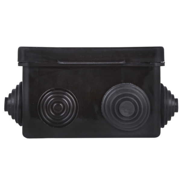 Купить EKF Коробка распределительная КМР-030-031 с крышкой (80х80х50), 7 мембр. вводов чёрная IP54 розн. стикер