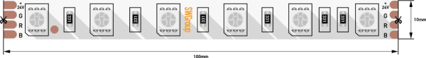 SWG Лента светодиодная стандарт 5050, 60 LED/м, 14,4 Вт/м, 24В , IP20, Цвет: RGB SWG560-24-14.4-RGB
