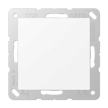 JUNG A 500 Белый матовый Крышка без отверстий с суппортом A594-0WWM