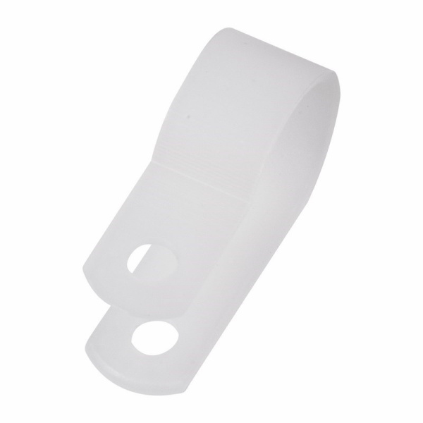 Кабельная скоба под винт 16 мм, белая, упаковка 50 шт. Rexant 07-4416