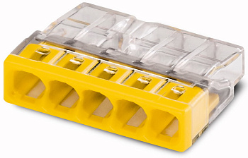 WAGO Клемма с пастой для 5-и медных/алюмин. однопроволочных проводников сеч. до 2,5 мм кв. (упаковка) 2273-245