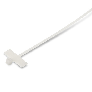 Hyperline GTK-200MC Стяжка нейлоновая неоткрывающаяся, безгалогенная (halogen free), 200x2.5 мм, полиамид 6.6, -40°C - +85°C, с площадкой для маркера 16068