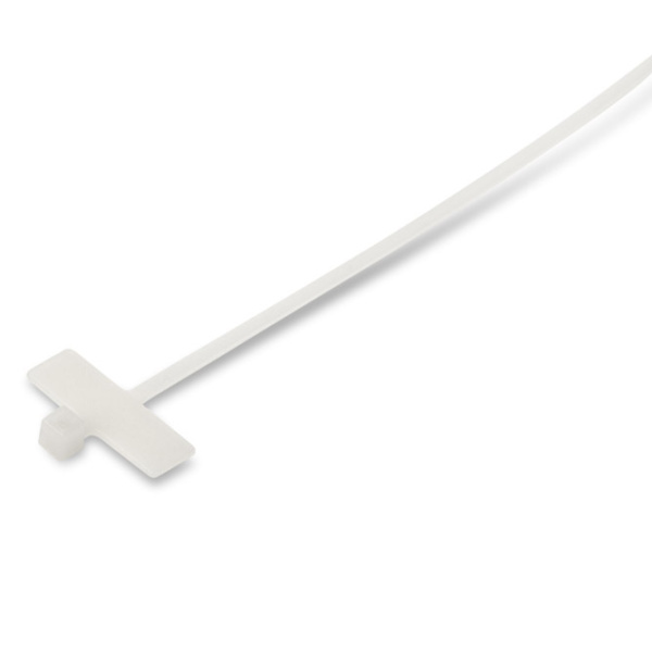 Hyperline GTK-200MC Стяжка нейлоновая неоткрывающаяся, безгалогенная (halogen free), 200x2.5 мм, полиамид 6.6, -40°C - +85°C, с площадкой для маркера 16068