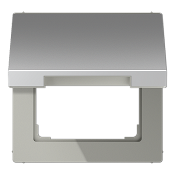 JUNG LS 990 Алюминий Крышка откидная для розеток и изделий 50х50 AL2990KL