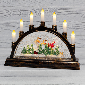 NEON-NIGHT Декоративный светильник «Подсвечник» с эффектом снегопада NEON-NIGHT 501-164