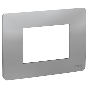 SE Unica Modular Алюминий Рамка 3-модульная NU210330