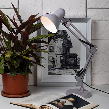 ЭРА Настольный светильник N-214-E27-40W-GY Е27 с основанием серый
