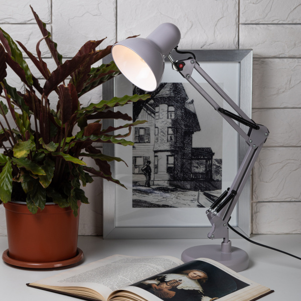 ЭРА Настольный светильник N-214-E27-40W-GY Е27 с основанием серый