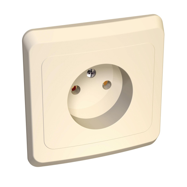 Купить Systeme Electric Этюд Крем Розетка 1-ая б/з без шторок