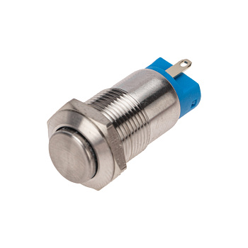 Кнопка антивандальная Ø12 Б/Фикс (2с) (ON)-OFF выпуклая Rexant 36-3151