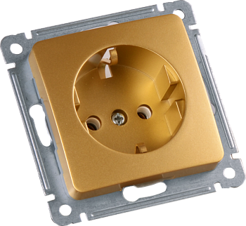 Hegel Мастер внутр Золото РС16-411-07 Розетка с/з, механизм