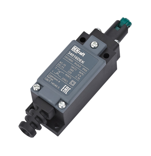 Dekraft Концевой вык. пласт. 1НО1НЗ Плунжер роликового типа с вертикальным включением