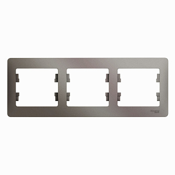 Systeme Electric Glossa Платина Рамка 3-ая, горизонтальная