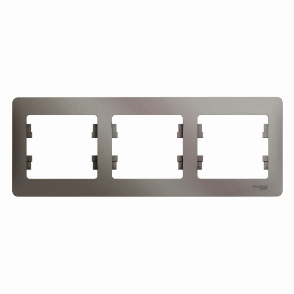 Systeme Electric Glossa Платина Рамка 3-ая, горизонтальная