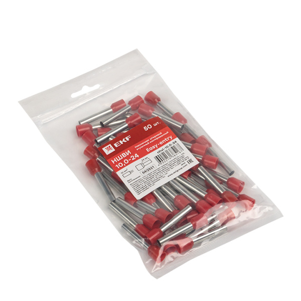 Купить EKF PROxima Наконечник штыревой втулочный  НШвИ 10.0-24 (50шт.)