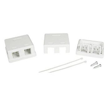 DKC Универсальная розетка, 2 порта  для модулей Keystone  (для модулей форм-фактора A10)