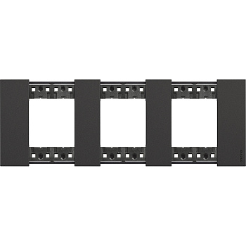 BT Living now Черный Рамка немецкий стандарт 3 поста (2+2+2 мод) KA4802M3KG