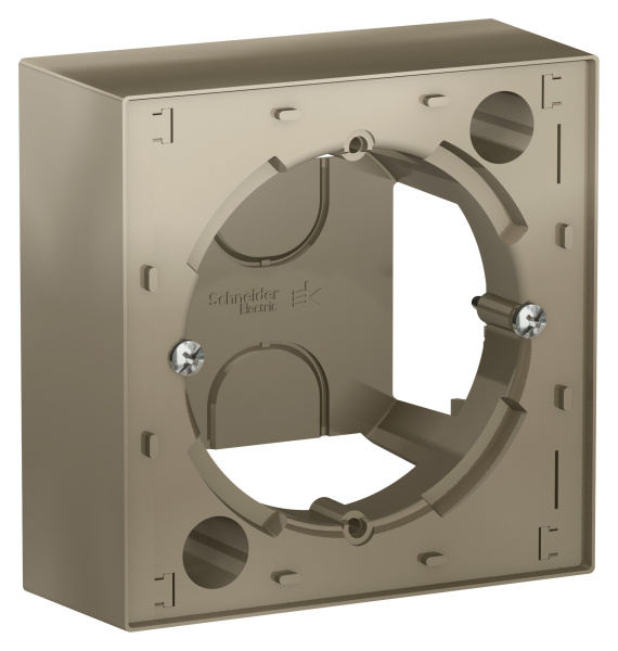 Купить Systeme Electric AtlasDesign Шампань Коробка для наружного монтажа