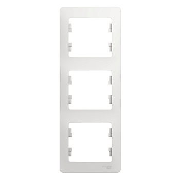 Systeme Electric Glossa Бел Рамка 3-ая, вертикальная