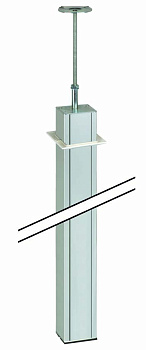 Simon Connect Алюминий Колонна 1-сторонняя, К45, с телескопическим упором, 70х60 мм, 3м ALK1100-8