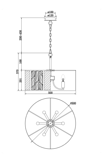 Купить Maytoni Modern Mercurio Хром Подвесной светильник E14 60W MOD028PL-06CH