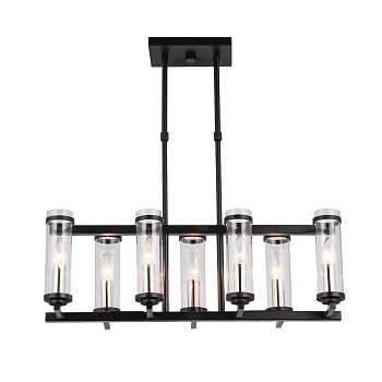 ST LUCE SL334.403.07 Люстра подвесная  Черный, Никель/Прозрачный E14 7*60W