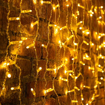 NEON-NIGHT Гирлянда "Светодиодный Дождь" 2x0,8м, прозрачный провод, 230 В, диоды ТЕПЛЫЙ БЕЛЫЙ, 160 LED 235-106