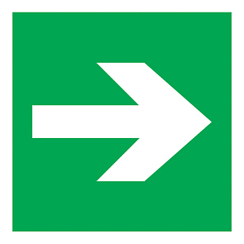 Наклейка эвакуационный знак "Направляющая стрелка"200*200 мм Rexant 56-0030