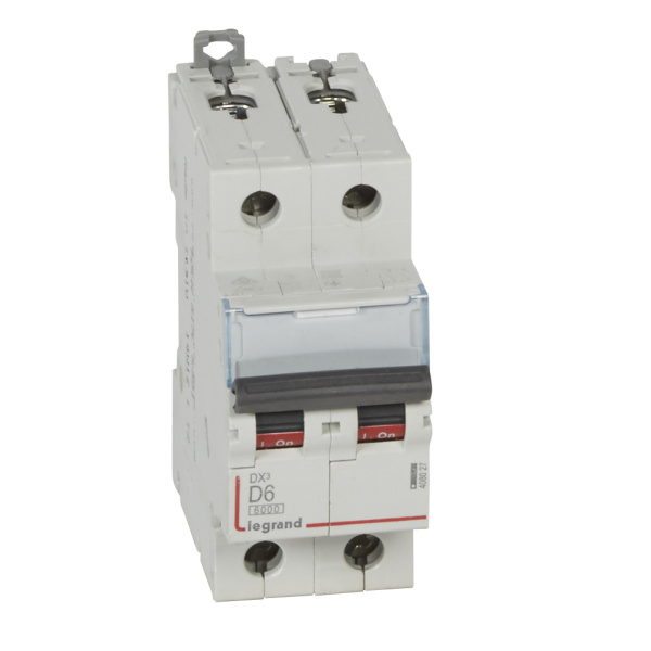 Legrand DX3 6000 Автоматический выключатель 10кА 2P 230/400В 6А 2 мод (D) 408027