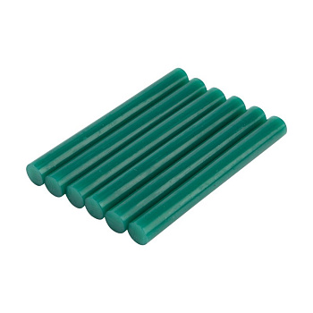 Клеевые стержни d=11,3 мм, L=100 мм, зеленые (упак. 6 шт.) Rexant 09-1228