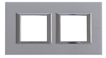 BT Axolute Хром Рамка 2+2 мод прямоугольная горизонтальная HA4802M2HCR