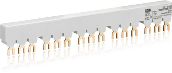 ABB Разводка шинная 3-фазн. PS1-5-0-65 до 65А для 5-и автоматов типа MS116, MS132, MS132-T, MO132 без доп. контактов 1SAM201906R1105