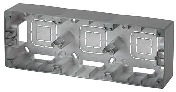 ЭРА 12-6103-12 Графит Коробка наклад. монтажа 3 поста, 12