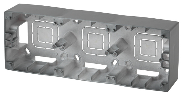 ЭРА 12-6103-12 Графит Коробка наклад. монтажа 3 поста, 12
