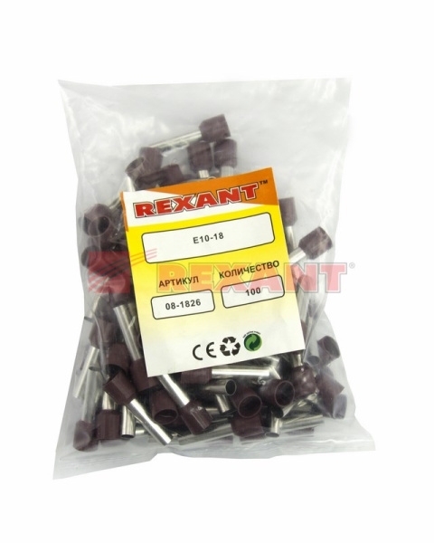 Купить Наконечник штыревой втулочный изолированный F-18мм 10мм² (НШВи 10-18) слоновая кость Rexant 08-1826