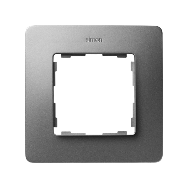 Simon 82 Detail Белый/Алюминий Рамка 1-ая 8200610-093