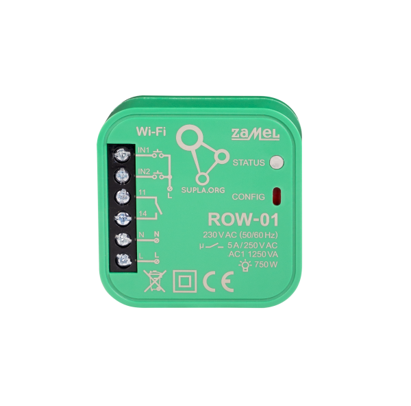 Zamel Supla ROW-01 - Управление освещением, WiFi модуль (1 канал, 5A) [Скрытый]
