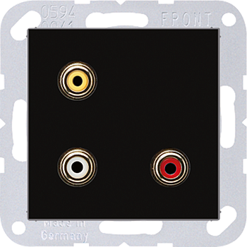 JUNG 2x Cinch Audio (RCA) / Composite Video, чёрный MAA1031SW