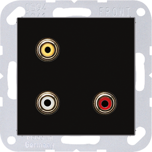 JUNG 2x Cinch Audio (RCA) / Composite Video, чёрный MAA1031SW