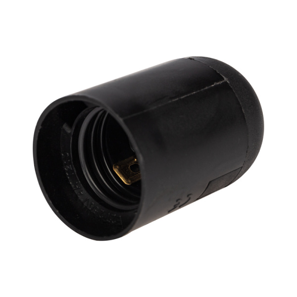 Патрон пластиковый термостойкий подвесной Е27, черный Rexant 11-8828