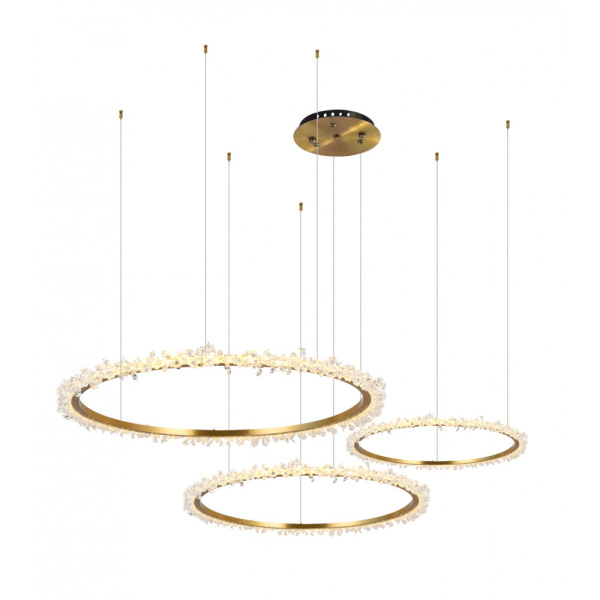 Kink Light 08454-40+60+80P,36 Подвес ЛаураЛюкс латунь d80+60+40 h150 Led 109W (3000K)