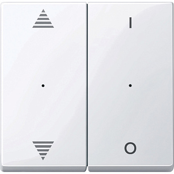 SE Merten KNX\EIB SM Актив Бел Клавиша для модуля 2-кнопочного выключателя, с символами ВВ/ВН, 1/0 (MTN619625)