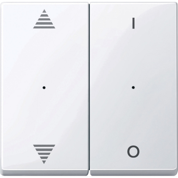 SE Merten KNX\EIB SM Актив Бел Клавиша для модуля 2-кнопочного выключателя, с символами ВВ/ВН, 1/0 (MTN619625)