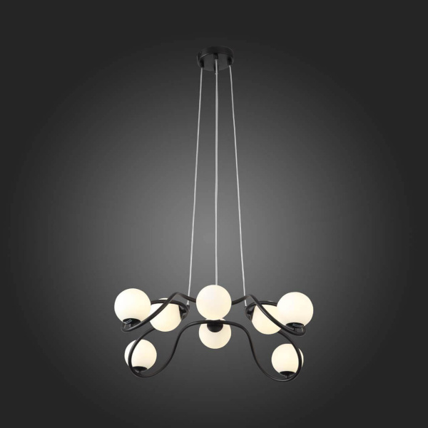 Купить ST Luce SL1502.403.08 Светильник подвесной Черный/Белый G9 8*3W