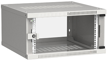 IEK LINEA WE ITK Шкаф LINEA WE 6U 600x600мм дверь, стекло серый LWE3-06U66-GF