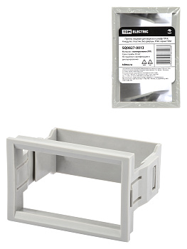 TDM Панель лицевая для выреза в шкафу ПЛ-4, 4 модуля, пластик, без дверцы, IP40, серая SQ0827-0013