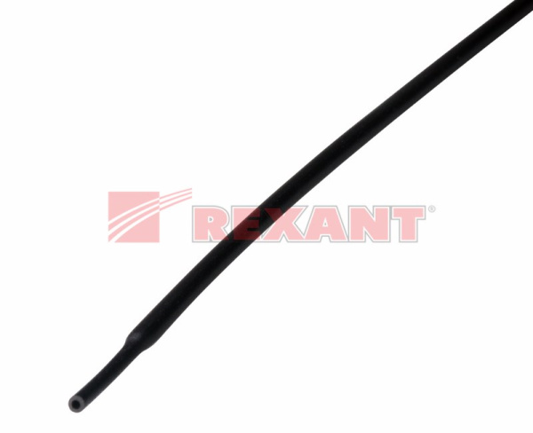 Купить 1.0 / 0.5 мм 1м термоусадка черная Rexant 20-1006