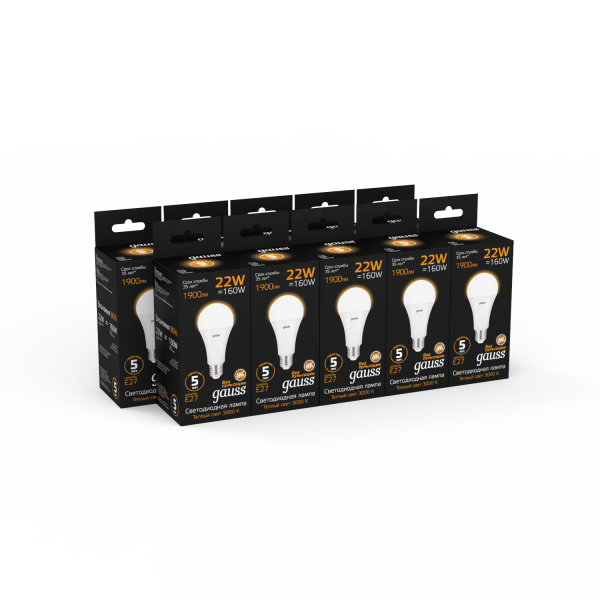 Купить Gauss Лампа A70 22W 1900lm 3000K E27 LED 102502122