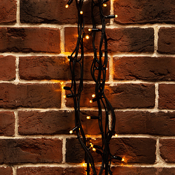 NEON-NIGHT Гирлянда "Твинкл Лайт" 20 м, черный КАУЧУК, 240 диодов, цвет желтый 303-321