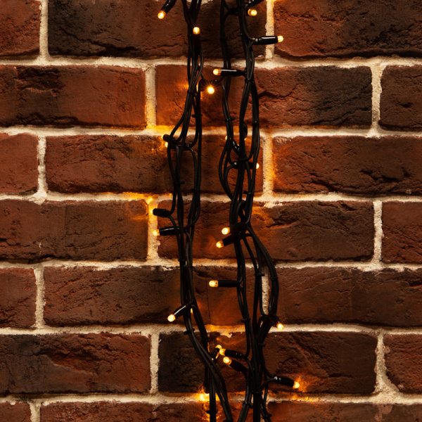 NEON-NIGHT Гирлянда "Твинкл Лайт" 20 м, черный КАУЧУК, 240 диодов, цвет желтый 303-321